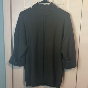 Gerard Darel Women’s 100% Wool Mock Neck Sweater (Dark Green)